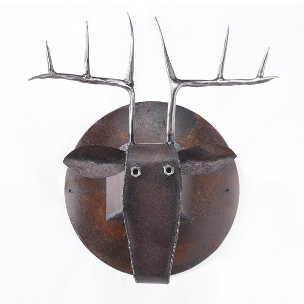 metal deer sculpture